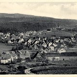 Bild0807 Eine Postkarte von Hahn im Taunus. ImHintergrund die Tannenburg.